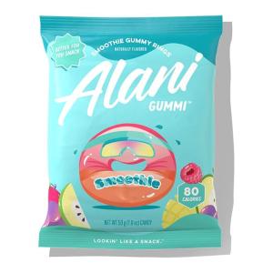 imageAlani Gummis Sour Gummy Worms Low Sugar Gummy Candy 6G  90 Calories per Bag  OnTheGo Snacks  Gluten Free  6G of Fiber  Naturally Flavored  Pack of 12Smoothie Gummy Rings