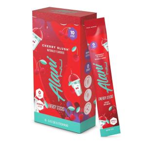 imageAlani Nu CHERRY TWIST Energy Sticks Energy Drink Powder 200mg Caffeine Pre Workout Performance with Antioxidants OnTheGo Drink Mix Biotin B Vitamins Zero Sugar 510 Calories 10 PackCherry Slush
