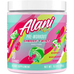 imageAlani Nu Pre Workout Powder Pink Slush Amino Energy Boost Endurance Supplement Sugar Free 200mg Caffeine LTheanine BetaAlanine LCitrulline 30 ServingsCherry Twist