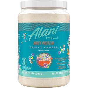 imageAlani Nu Whey Protein Powder Fruity Cereal  23g Protein with Low Sugar ampamp Digestive Enzymes  Meal Replacement Powder  Low Fat Low Carb Whey Isolate Protein Blend  30 Servings