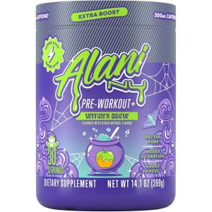 imageAlani Nu Pre Workout Powder Witches Brew Extra Boost Sugar Free 300mg Caffeine LTheanine BetaAlanine LCitrulline 30 Servings