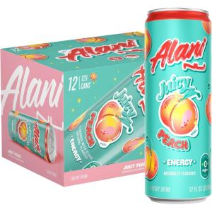 imageAlani Nu WITCHS BREW Sugar Free Low Calorie Energy Drinks  200mg Caffeine  Biotin B Vitamins  Zero Sugar  15 Calories  12 Fl Oz Cans  12 PackJuicy Peach